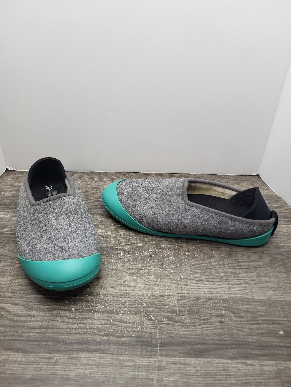 Mahabis Curve Gray Teal Lightweight Slippers Women's Size 38Eu 7.5 Us